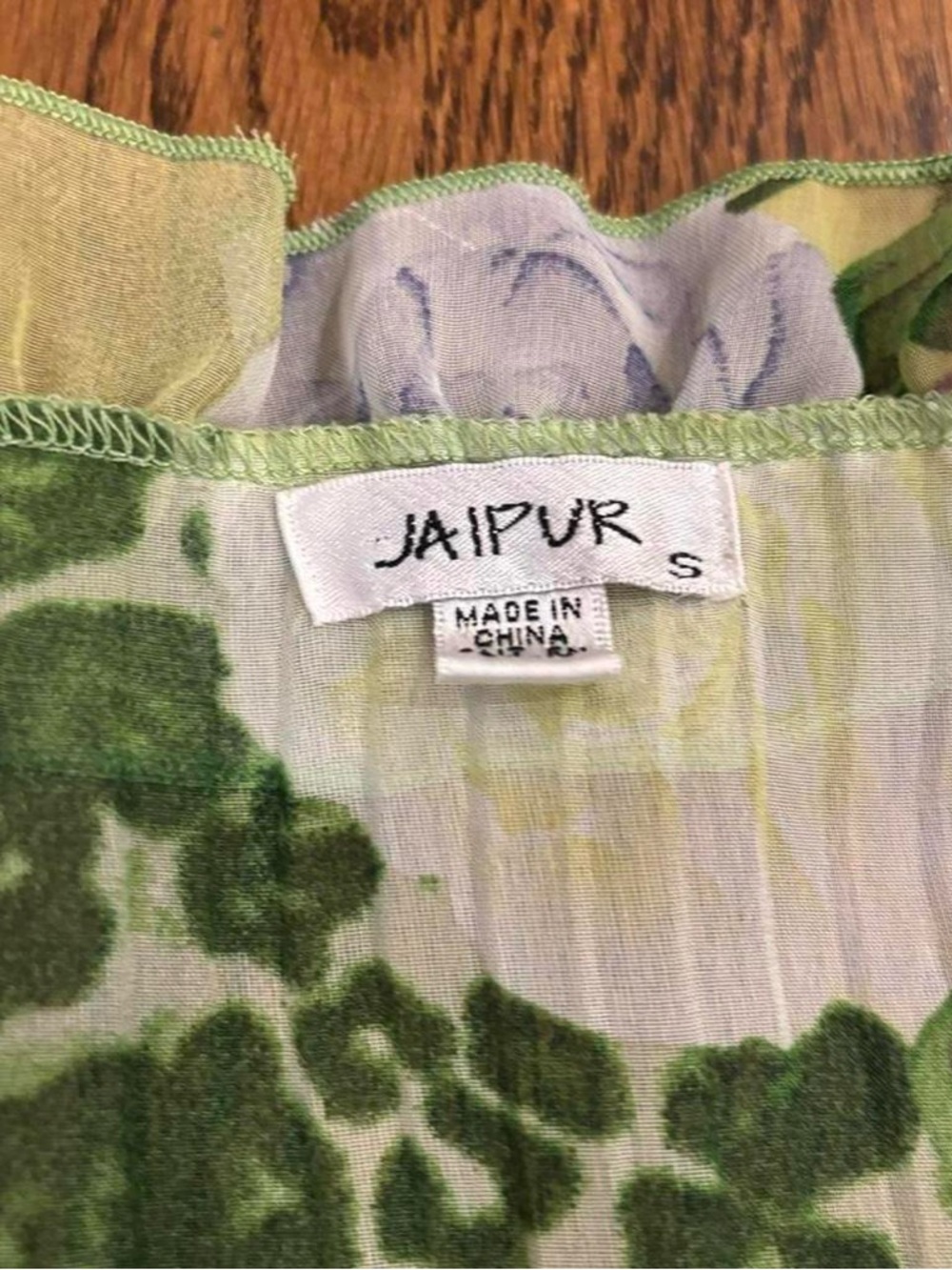 Y2K JAIPUR Sheer Ruffle Rhinestone Top - Picture 2 of 8